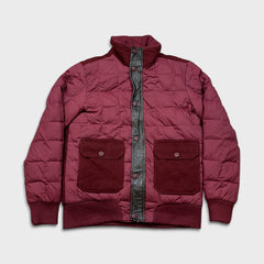 Tommy Hilfiger Jacket Mens Medium Red Full Zip Outdoor Down Heavy Bomber Coat