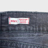 True Religion Ricky Jeans Mens 34x29 Black Relaxed Straight Leg Dark Wash Denim Pants