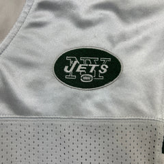 Vintage 2008 Reebok Brett Favre #4 New York Jets Jersey Mens Large White Stitched NFL Football