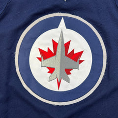 Vintage Reebok Winnipeg Jets NHL Hockey Jersey Mens XL Blue Stitched Sports Team
