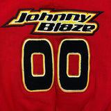 Vintage 90s Johnny Blaze Hoodie Mens Medium Red Hip Hop Hooded Sweater