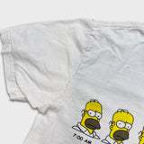 Vintage 90s Many Moods Of Homer Simpson T Shirt Mens White Large Distressed Cartoon Tee