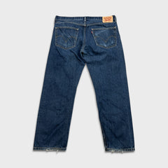 Vintage Y2K Levi's 505 Jeans Mens 36x30 Blue Regular Fit Straight Leg Dark Wash Denim Pants