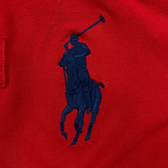 Polo Ralph Lauren Shirt Mens Medium Red Big Pony Casual Preppy Short Sleeve Tee