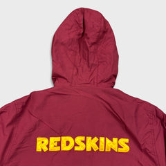 Vintage Y2K Reebok Washington Redskins Heavy Jacket Mens Medium White 1/4 Zip NFL Football