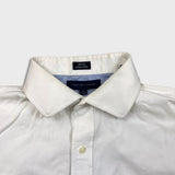 Tommy Hilfiger Shirt Mens Large White Slim Fit Preppy Long Sleeve Button Up