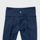 Lululemon Practice Daily Pants Womens Size 2 Blue Mid Rise Yoga Leggings Tights