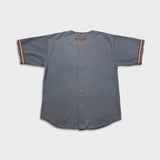Vintage 90s FUBU Sports Baseball Jersey Mens XL Gray The Collection Spellout