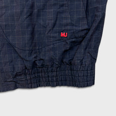 Marc by Marc Jacobs Jacket Mens Medium Blue Full Zip Plaid Windbreaker Bomber