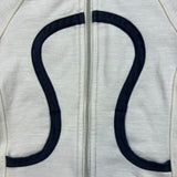Lululemon Scuba Hoodie Womens Small White Full Zip Sports Hooded Sweater