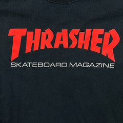Thrasher Magazine T Shirt Mens Medium Black Skateboard Spell Out Graphic Tee