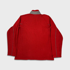Patagonia Fleece Mens Medium Red Outdoor Pullover 1/4 Zip Jacket