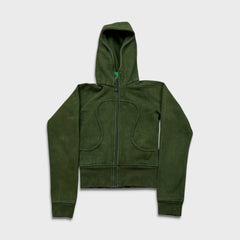 Lululemon Scuba Hoodie Womens XS Green Full Zip Sports Hooded Sweater