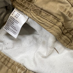 American Eagle Pants Mens 28x27 Beige Flex Slim Faded Taper Leg Trousers Cargo