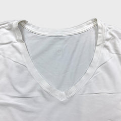 Lululemon Love Tee V Shirt Womens XL White Athletic Short Sleeve Tee