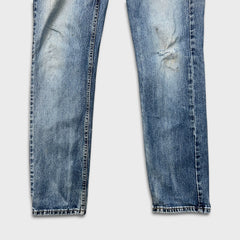 Levi's 511 Jeans Mens 34x32 Blue Slim Fit Straight Leg Stretch Light Wash Denim Pants