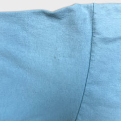 Vintage 90s Nike Sportswear T Shirt Mens XL Blue Faded V Neck Made In USA Tee