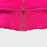 Lululemon Scuba Hoodie Womens Size 12 Pink Full Zip Distressed Hooded Sweater