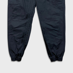 Adidas Blue Version Cargo Pants Mens Small Black 3 Stripe Trefoil Taper Leg