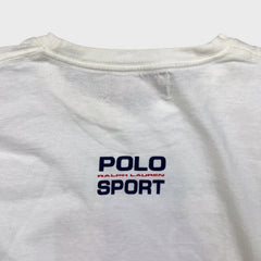 Vintage 1998 Polo Sport Ralph Lauren T Shirt Men Large White Canada Championship