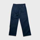 Dickies Pants Mens 34x32 Blue Loose Fit Workwear Baggy Casual Chino Trousers