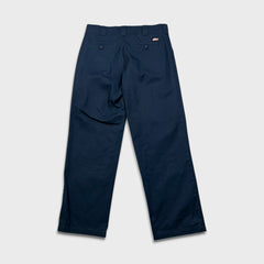 Dickies Pants Mens 34x32 Blue Loose Fit Workwear Baggy Casual Chino Trousers