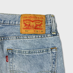 Levi's 511 Jeans Mens 31x30 Blue Slim Fit Mid Rise Light Wash Faded Denim Pants