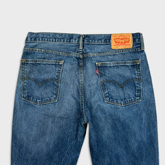 Levi's 514 Jeans Mens 36x30 Blue Slim Straight Fit Dark Wash Faded Denim Pants