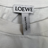 Loewe T Shirt Mens Large White Embroidered Anagram Logo Short Sleeve Tee