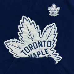 Vintage 90s Toronto Maple Leafs Fleece Mens Medium Blue Hockey NHL Pullover Jacket
