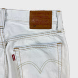 Levi's 501 Jeans Womens 27x26 White Original Fit Straight Light Wash Denim Pants