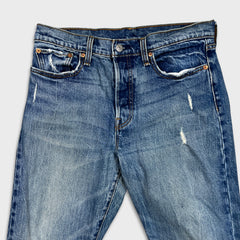 Levi's 501 Jeans Mens 30x26 Blue Original Fit Straight Distress Frayed Leg Denim Pants