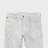 Levi's 511 Jeans Mens 34x32 White Slim Fit Straight Leg Stretch Mid Rise Denim Pants