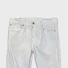 Levi's 511 Jeans Mens 34x32 White Slim Fit Straight Leg Stretch Mid Rise Denim Pants