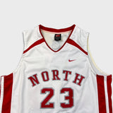Vintage Y2K Nike North Toronto Huskies #23 Jersey Mens Medium White Basketball Team