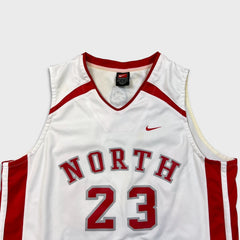 Vintage Y2K Nike North Toronto Huskies #23 Jersey Mens Medium White Basketball Team