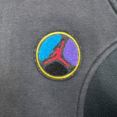 Vintage Y2K Nike Air Jordan Hoodie Mens Medium Black Full Zip Jumpman Sweater