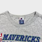 Vintage 90s Champion Dallas Mavericks T Shirt Mens XL Gray Basketball NBA Ringer Tee