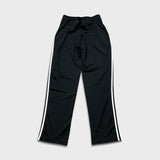 Adidas Track Pants Mens Small Black 3 Stripes Spell Out Training Athletic Jogger