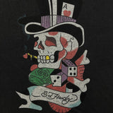Vintage Y2K Don Ed Hardy Christian Audigier T Shirt Mens Large Black Skull Graphic Tee