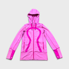 Lululemon In Stride Jacket Paris Pink Womens Size 6 Full Zip Sports Athletic
