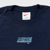 Vintage 90s Nike T Shirt Mens Large Blue Sportswear Swoosh Short Sleeve Tee