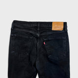 Levi's 541 Jeans Mens 31x28 Black Athletic Taper Stretch Dark Wash Denim Pants