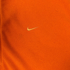 Vintage Y2K Nike Sportswear Fleece Mens Medium Orange Swoosh 1/4 Zip Pullover Jacket