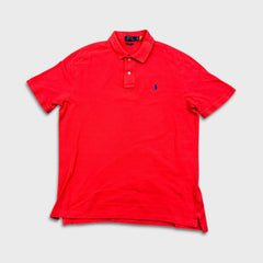 Polo Ralph Lauren Shirt Mens Large Red Pony Classic Fit Preppy Short Sleeve