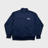 Nautica Sweatshirt Mens Large Blue 1/4 Zip Spell Out Pullover