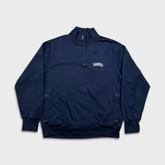 Nautica Sweatshirt Mens Large Blue 1/4 Zip Spell Out Pullover