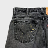 Vintage 90s Levi's 550 Jeans Mens 36x34 Black Relaxed Fit Tapered Leg Fade Denim Pants