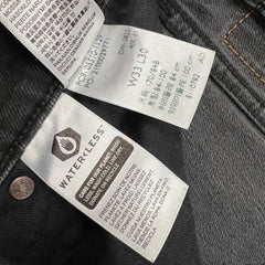 Levi's 510 Skinny Jeans Mens 32x28 Black Dark Wash Stretch Mid Rise Tapered Leg Denim Pants