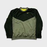 Nike Sportswear Fleece Mens Medium Green Embroidered Swoosh Standard Fit Pullover Jacket